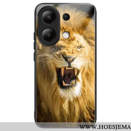 Hoesje Voor Xiaomi Redmi Note 13 4g Leeuwpatroon Van Gehard Glas