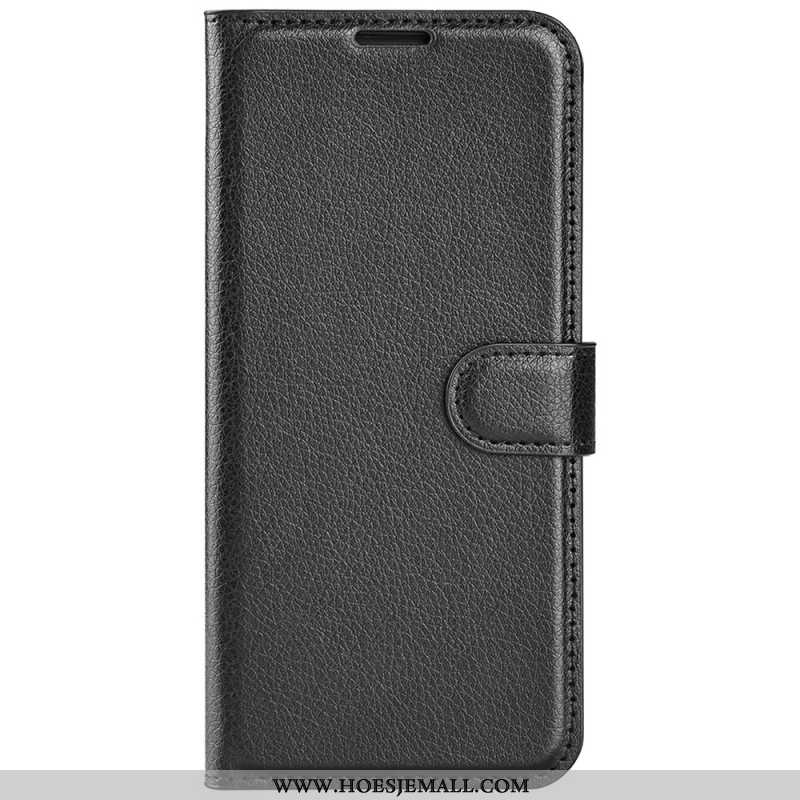 Flip Case Leren Xiaomi Redmi Note 13 4g Klassiek Litchi Kunstleer