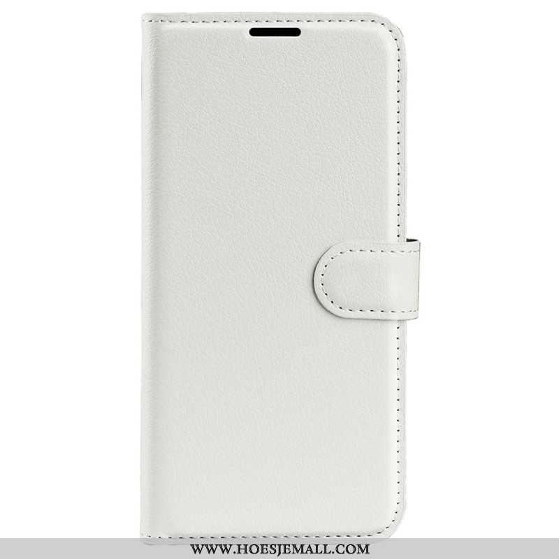 Flip Case Leren Xiaomi Redmi Note 13 4g Klassiek Litchi Kunstleer