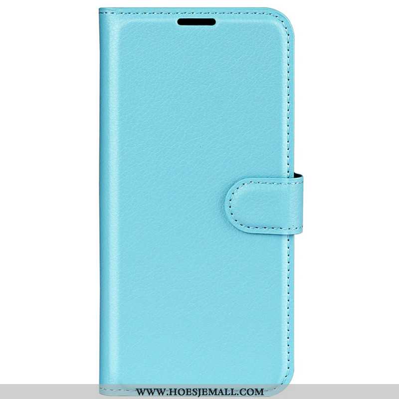 Flip Case Leren Xiaomi Redmi Note 13 4g Klassiek Litchi Kunstleer