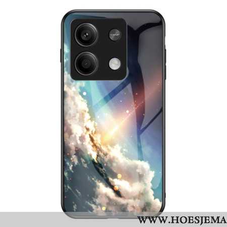 Hoesje Xiaomi Redmi Note 13 5g Lichtgevend Sterrenhemel Gehard Glas Bescherming Hoesje