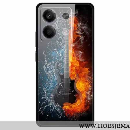 Hoesje Voor Xiaomi Redmi Note 13 5g Gitaar Van Gehard Glas Van Ijs En Vuur