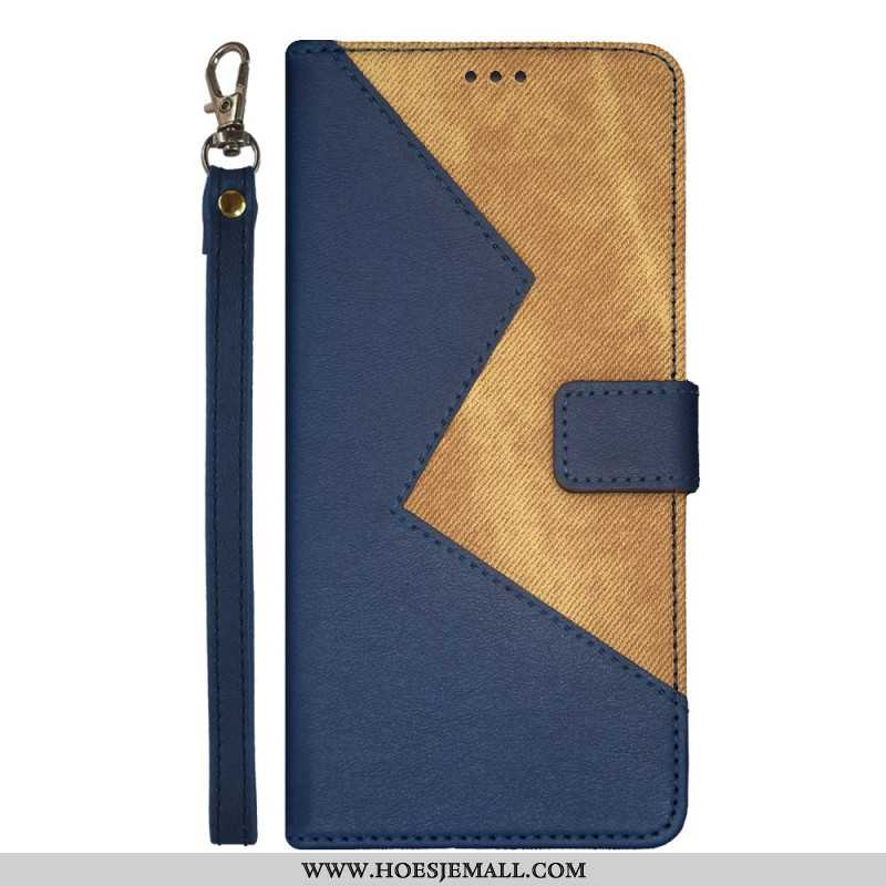 Flip Case Leren Xiaomi Redmi Note 13 5g Tweekleurige Idewei