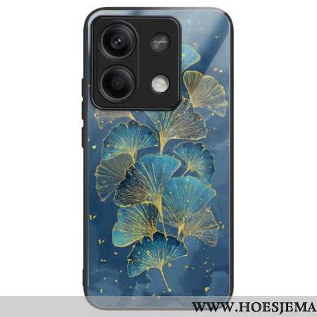 Case Hoesje Xiaomi Redmi Note 13 5g Telefoonhoesje Ginkgobladeren Van Gehard Glas