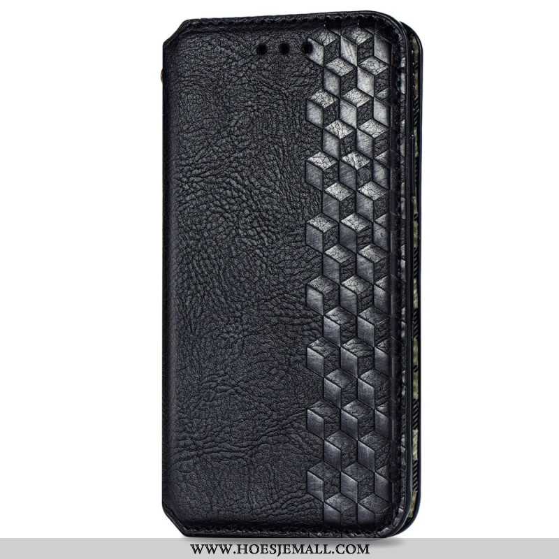 Folio-hoesje Xiaomi Redmi Note 13 5g Vintage Diamanten Met Leereffect Bescherming Hoesje