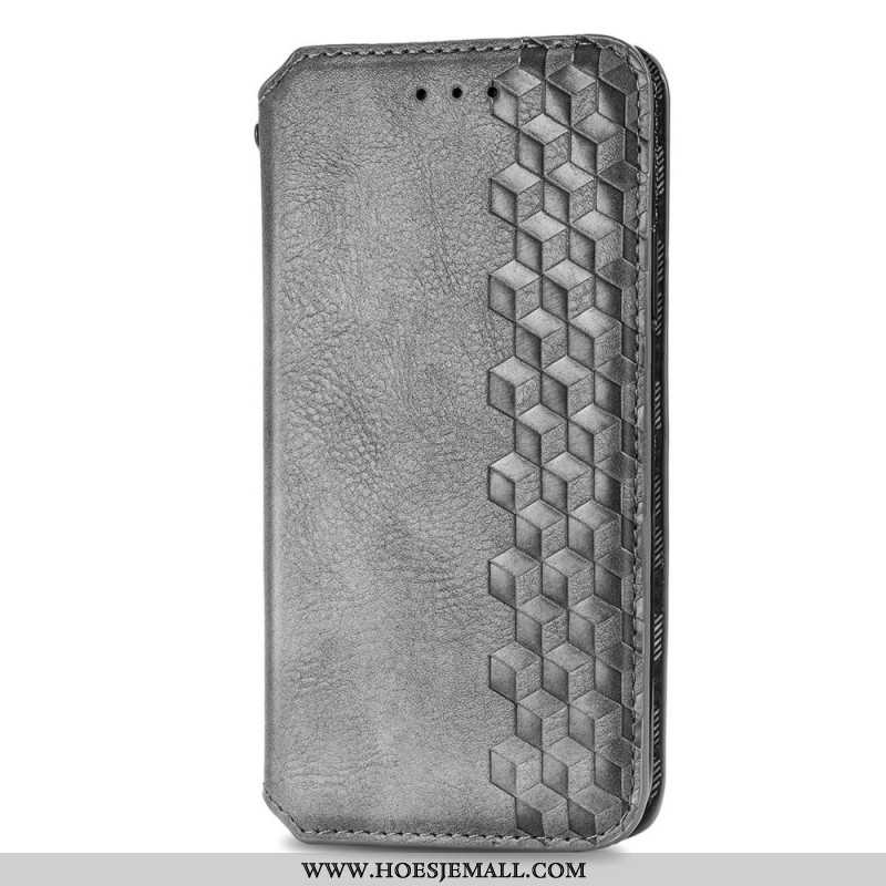 Folio-hoesje Xiaomi Redmi Note 13 5g Vintage Diamanten Met Leereffect Bescherming Hoesje