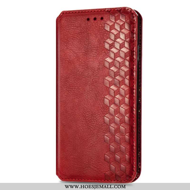 Folio-hoesje Xiaomi Redmi Note 13 5g Vintage Diamanten Met Leereffect Bescherming Hoesje