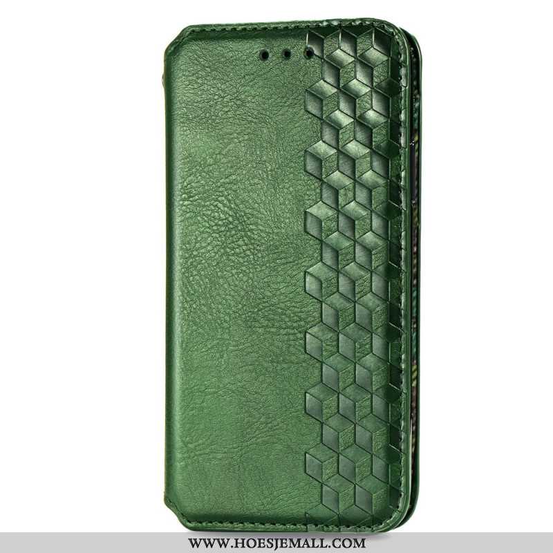 Folio-hoesje Xiaomi Redmi Note 13 5g Vintage Diamanten Met Leereffect Bescherming Hoesje