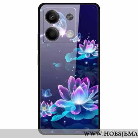 Hoesje Voor Xiaomi Redmi Note 13 5g Lichtgevend Lotusgehard Glas