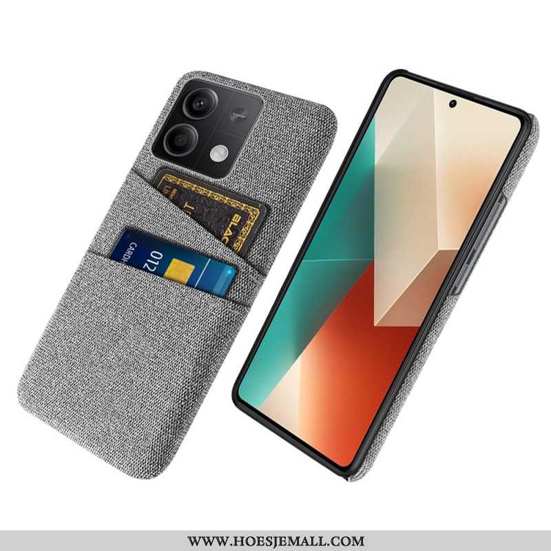 Hoesje Xiaomi Redmi Note 13 5g Dubbele Kaarthouder Van Stof