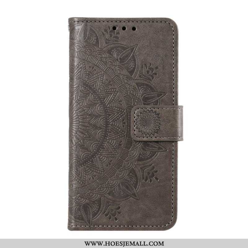 Leren Hoesje Voor Xiaomi Redmi Note 13 5g Mandala Zon