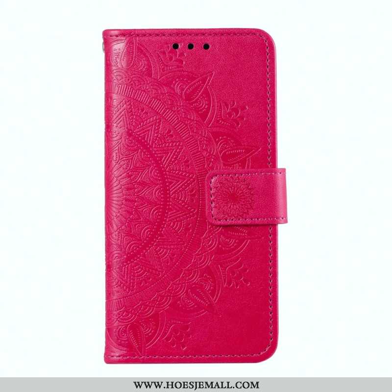 Leren Hoesje Voor Xiaomi Redmi Note 13 5g Mandala Zon