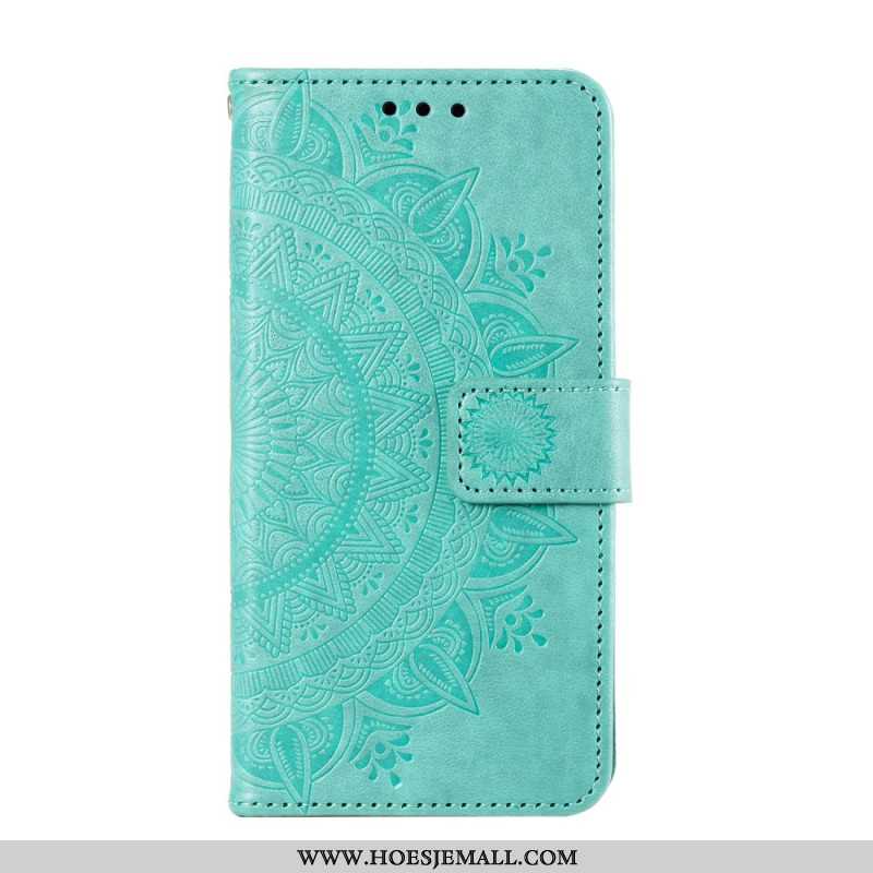 Leren Hoesje Voor Xiaomi Redmi Note 13 5g Mandala Zon