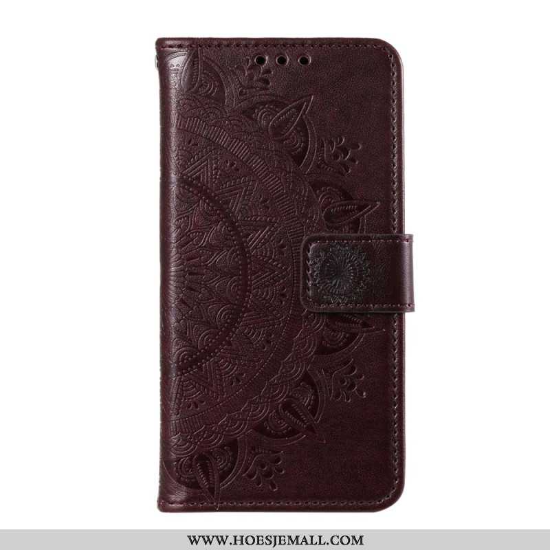 Leren Hoesje Voor Xiaomi Redmi Note 13 5g Mandala Zon