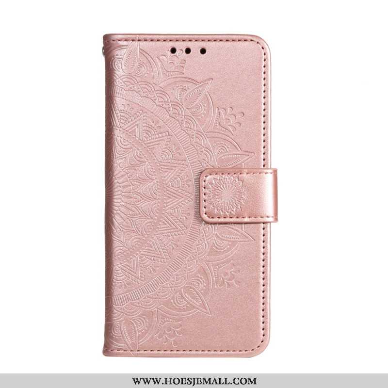 Leren Hoesje Voor Xiaomi Redmi Note 13 5g Mandala Zon