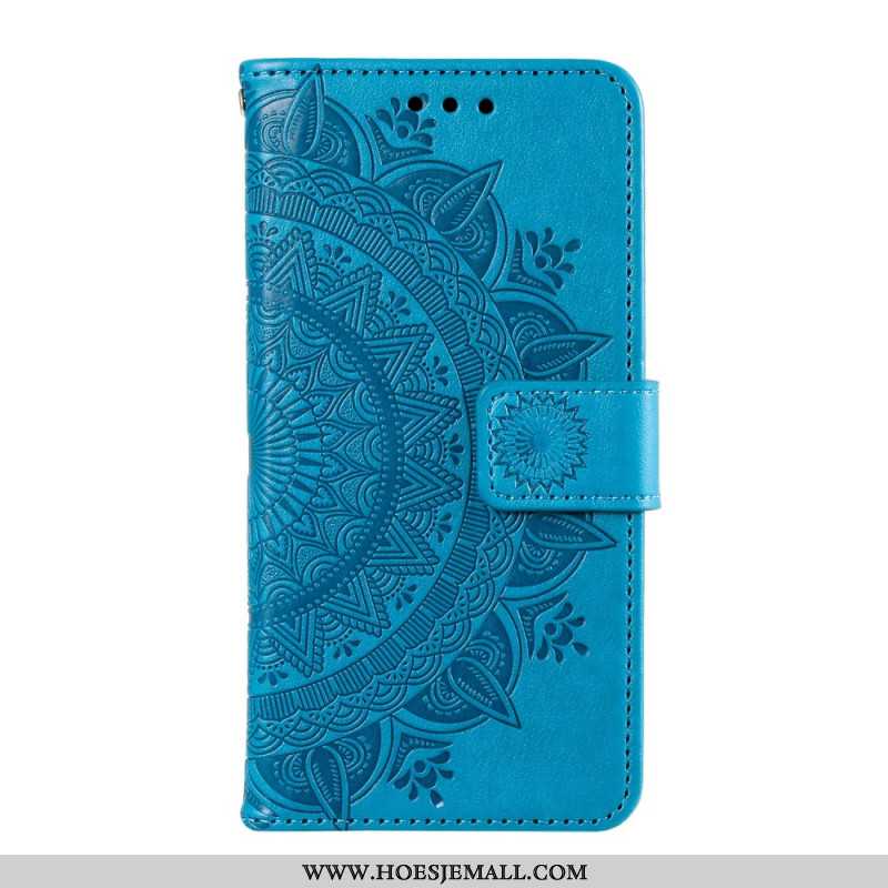 Leren Hoesje Voor Xiaomi Redmi Note 13 5g Mandala Zon