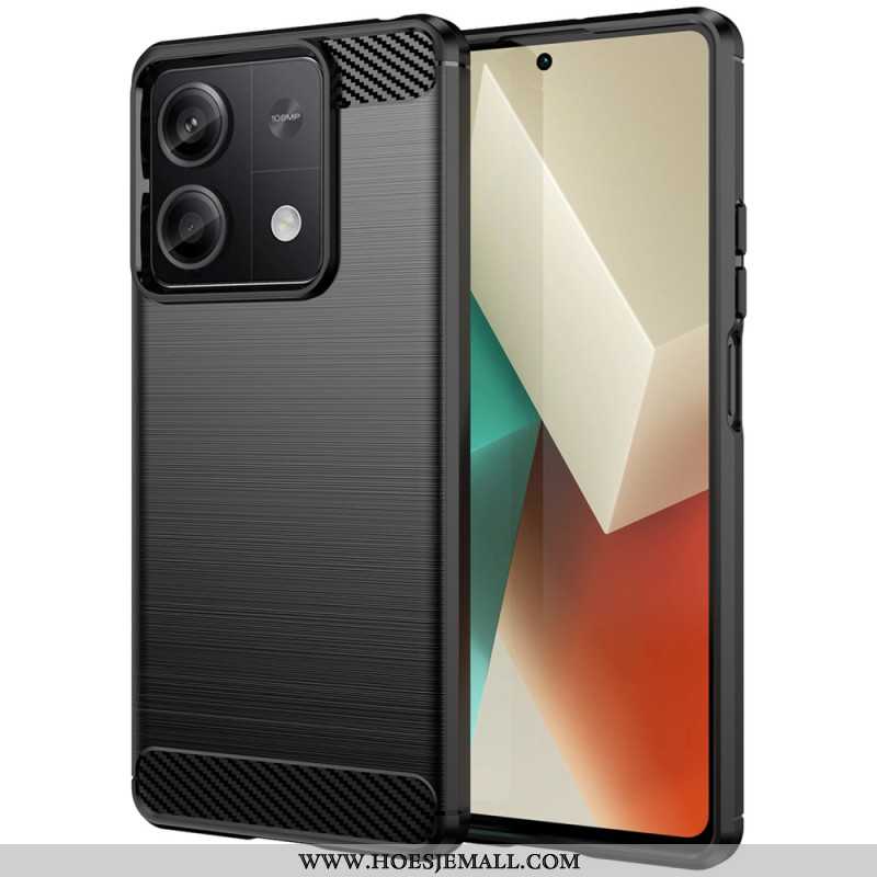 Cover Hoesje Xiaomi Redmi Note 13 5g Telefoonhoesje Geborstelde Koolstofvezel