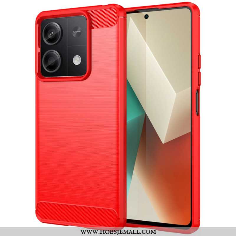 Cover Hoesje Xiaomi Redmi Note 13 5g Telefoonhoesje Geborstelde Koolstofvezel