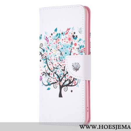 Flip Case Leren Xiaomi Redmi Note 13 5g Bloeiende Boom