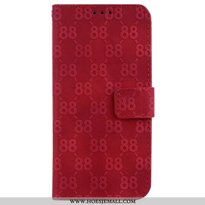 Folio-hoesje Xiaomi Redmi Note 13 5g Telefoonhoesje Uitvoering 88 Met Riem