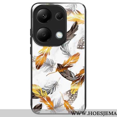 Hoesje Xiaomi Redmi Note 13 Pro 4g Gehard Glas Gouden Bladeren