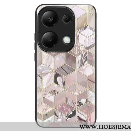 Hoesje Xiaomi Redmi Note 13 Pro 4g Blok Marmer Gehard Glas