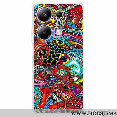 Cover Hoesje Xiaomi Redmi Note 13 Pro 4g Telefoonhoesje Kleurrijk Patroon