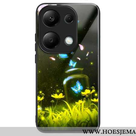 Hoesje Xiaomi Redmi Note 13 Pro 4g Vlinderfles Van Gehard Glas Bescherming Hoesje