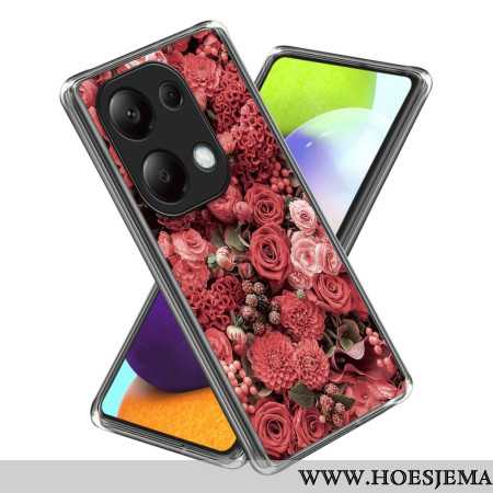 Hoesje Xiaomi Redmi Note 13 Pro 4g Rode En Roze Bloemen