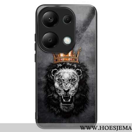 Hoesje Xiaomi Redmi Note 13 Pro 4g Gekroonde Leeuw Van Gehard Glas