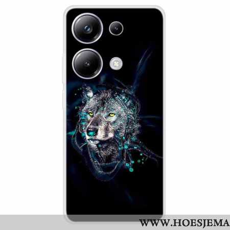 Hoesje Xiaomi Redmi Note 13 Pro 4g Wolfafdruk Bescherming Hoesje