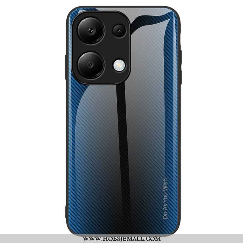 Hoesje Xiaomi Redmi Note 13 Pro 4g Koolstofvezel Gehard Glas