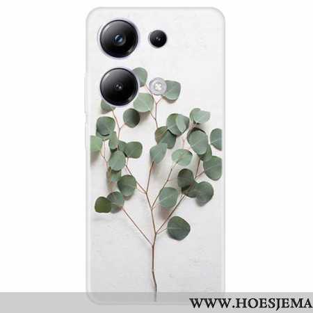 Hoesje Xiaomi Redmi Note 13 Pro 4g Schelp Met Bladpatroon Bescherming Hoesje