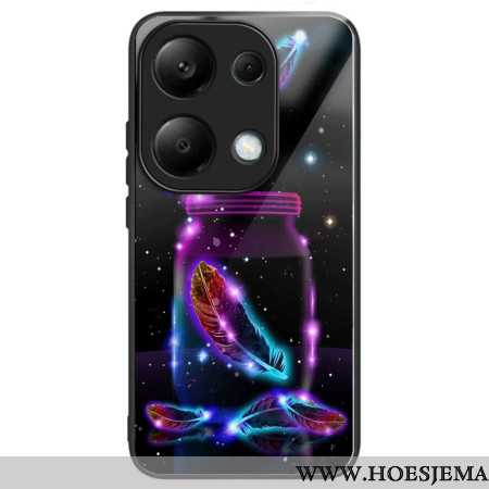 Hoesje Xiaomi Redmi Note 13 Pro 4g Fluorescerende Veer Van Gehard Glas Bescherming Hoesje