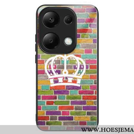 Hoesje Xiaomi Redmi Note 13 Pro 4g Gekleurd Gehard Glas Voor De Muur Bescherming Hoesje