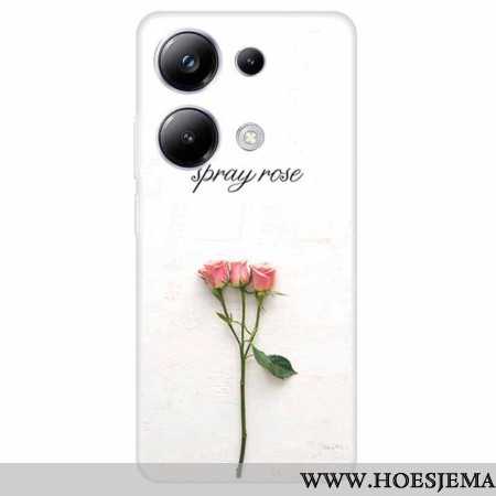 Hoesje Voor Xiaomi Redmi Note 13 Pro 4g Drie Bloemen