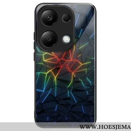 Hoesje Xiaomi Redmi Note 13 Pro 4g Geometrie Gehard Glas Bescherming Hoesje