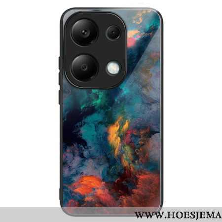 Hoesje Xiaomi Redmi Note 13 Pro 4g Gehard Glas Gekleurde Wolken