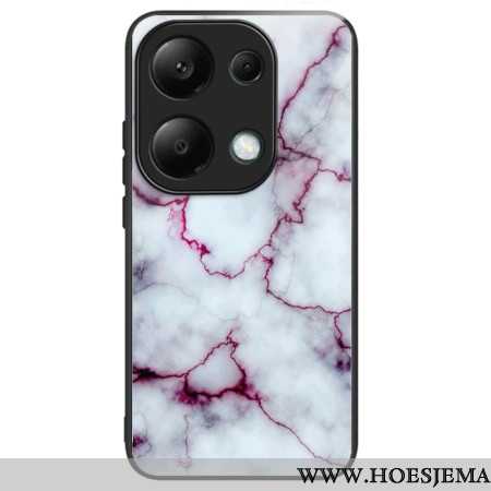 Hoesje Xiaomi Redmi Note 13 Pro 4g Kast Van Paars Marmer Van Gehard Glas