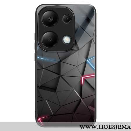 Hoesje Xiaomi Redmi Note 13 Pro 4g Zwarte Driehoeken Van Gehard Glas Bescherming Hoesje