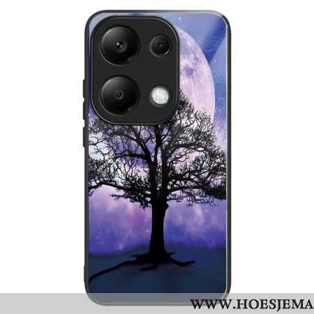 Hoesje Voor Xiaomi Redmi Note 13 Pro 4g Boom En Maan Gehard Glas