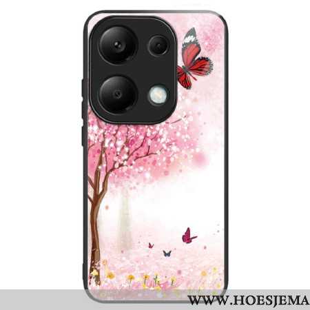 Hoesje Xiaomi Redmi Note 13 Pro 4g Kersenbloesems Van Gehard Glas Bescherming Hoesje