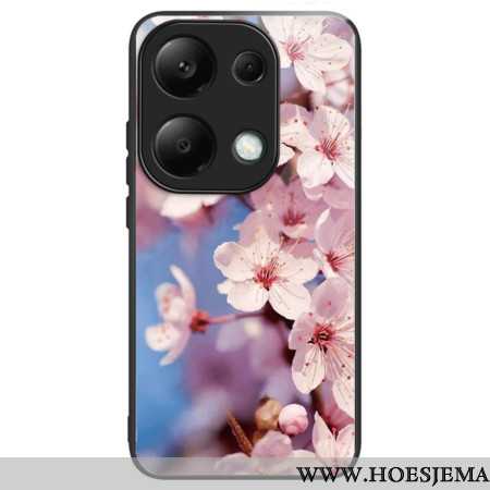 Hoesje Voor Xiaomi Redmi Note 13 Pro 4g Perzikbloesems Van Gehard Glas