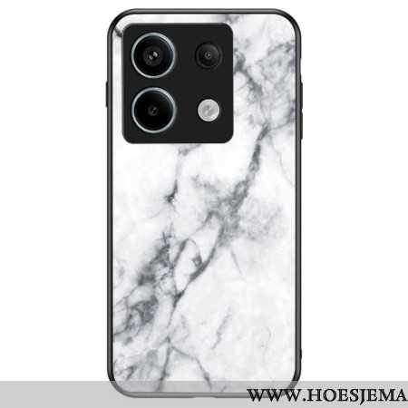 Hoesje Xiaomi Redmi Note 13 Pro 5g Gehard Glas Met Wit Marmerpatroon