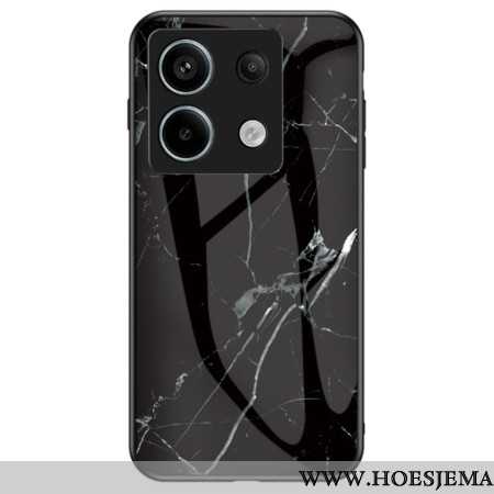 Hoesje Xiaomi Redmi Note 13 Pro 5g Zwart Marmer Gehard Glas