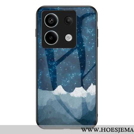 Hoesje Voor Xiaomi Redmi Note 13 Pro 5g Bergen Van Gehard Glas Onder De Sterrenhemel