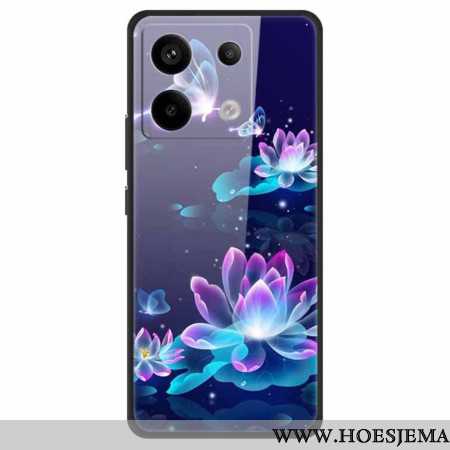 Cover Hoesje Xiaomi Redmi Note 13 Pro 5g Telefoonhoesje Lotus Gehard Glas