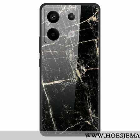 Hoesje Xiaomi Redmi Note 13 Pro 5g Platinazwart Gehard Gehard Glas