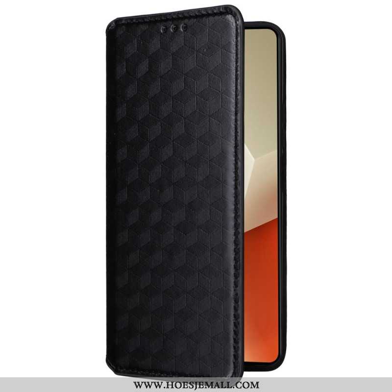 Folio-hoesje Voor Xiaomi Redmi Note 13 Pro 5g 3d-kubussen