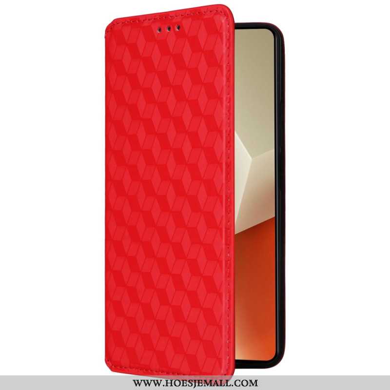 Folio-hoesje Voor Xiaomi Redmi Note 13 Pro 5g 3d-kubussen